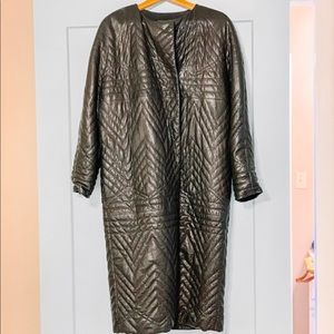 Lanvin River 2010 Quilted Leather Coat